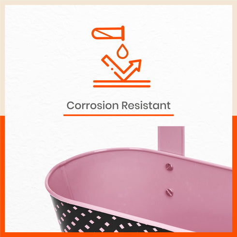 DIA Hanging Metal Pot Holders / Planters for Home / Balcony / Garden | Blush - Set of 5